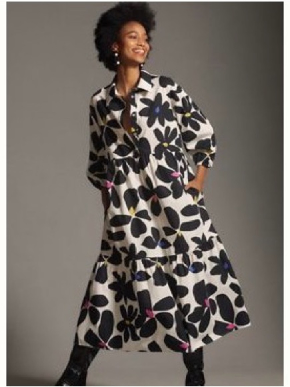 Anthropologie Maeve Bettina 100% Cotton
Midi Shirtdress